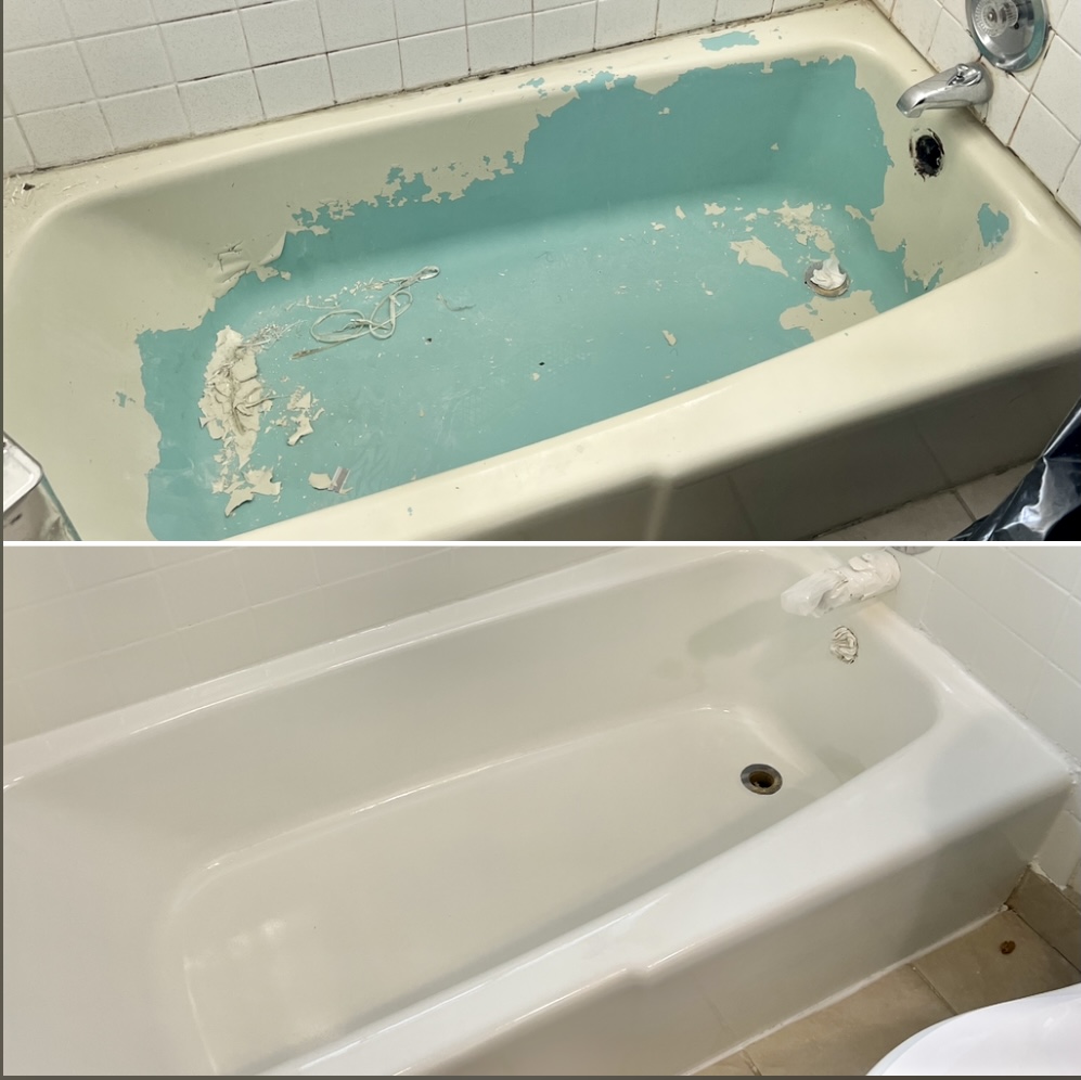 Bathtub recoating result by ProTech Recoating Chicagoland
