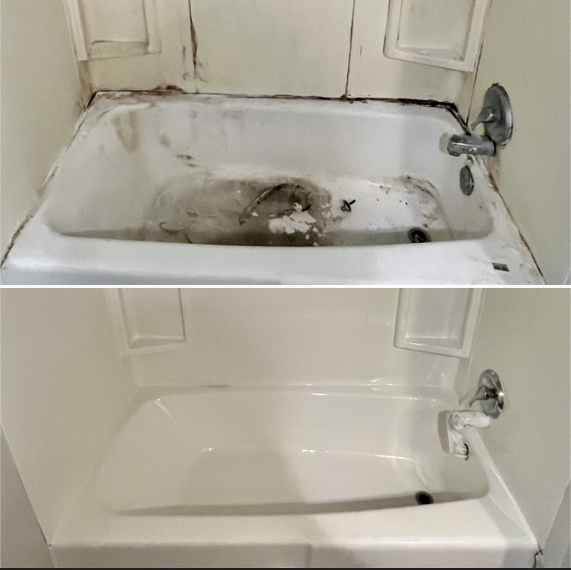 Bathtub recoating transformation by ProTech Recoating