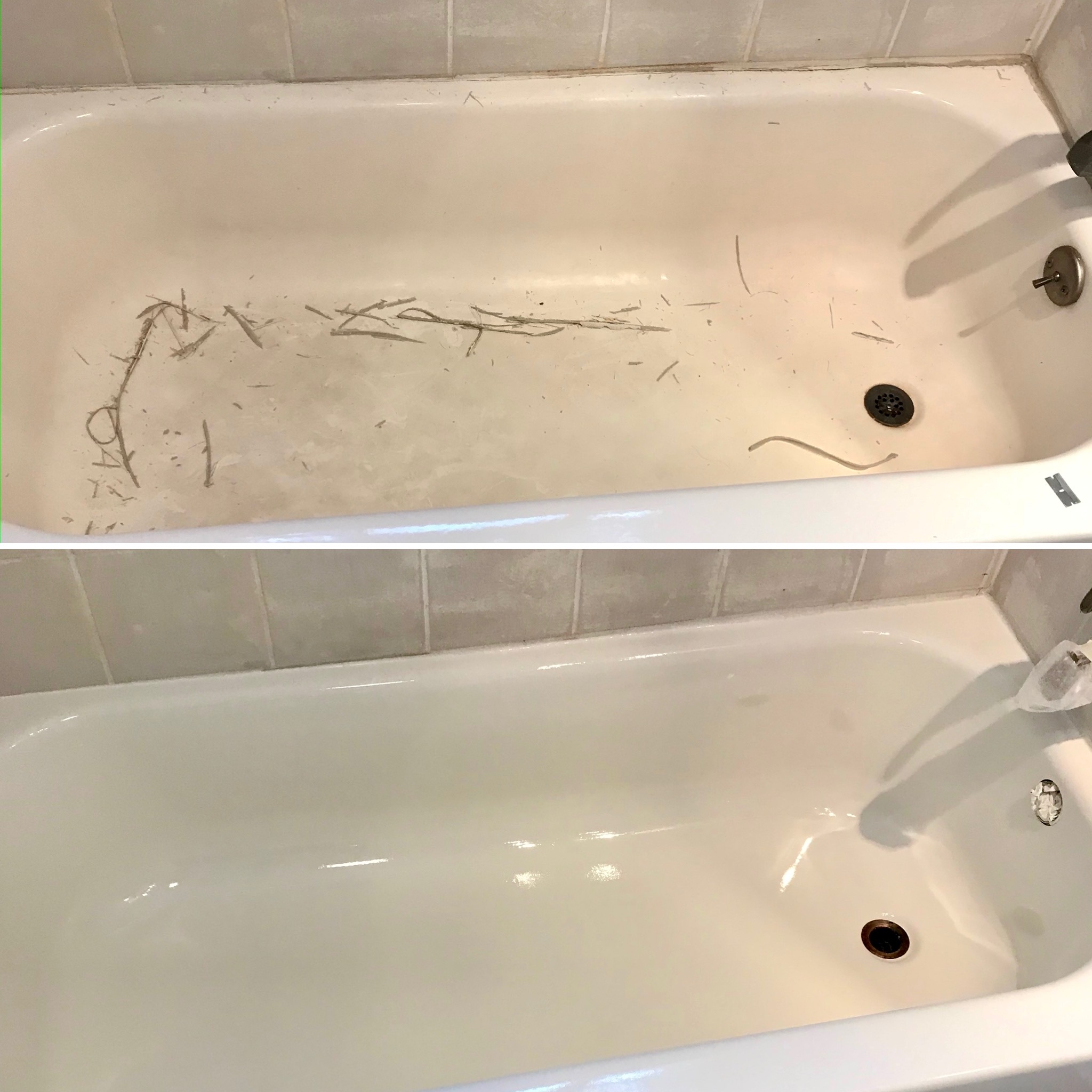 Bathtub surface restoration by ProTech Recoating Oak Forest